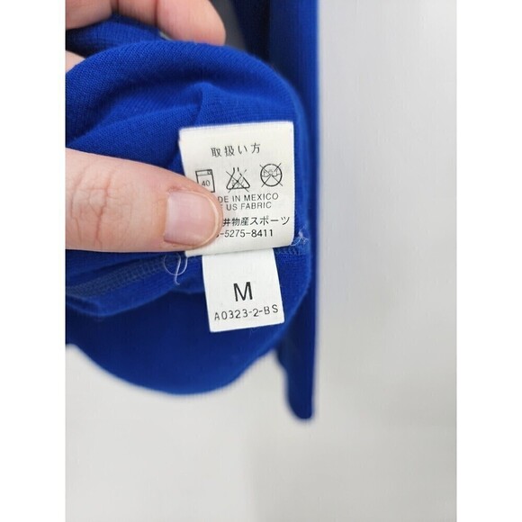 Marmot Royal Blue Quarter Zip Outdoor Breathable Mens Medium Pullover Top - Picture 6 of 8